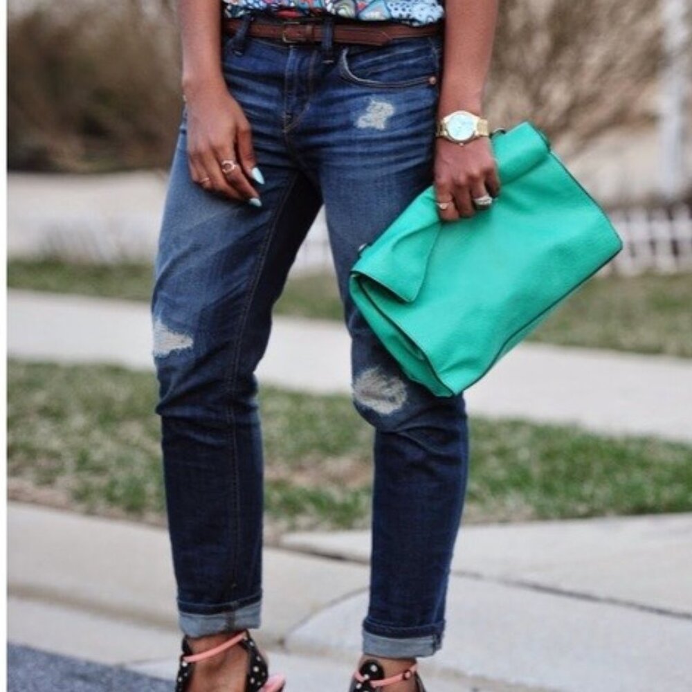 Express Distressed Boyfriend Jeans 6